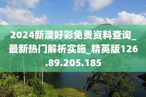 2024新澳好彩免费资料查询_最新热门解析实施_精英版126.89.205.185