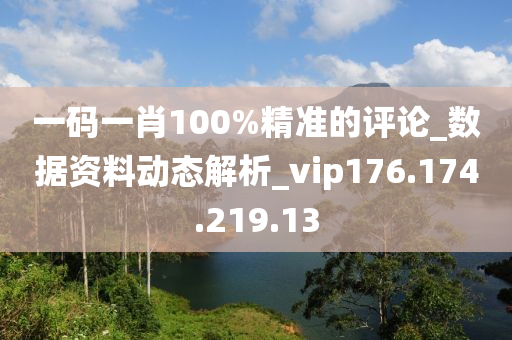 一码一肖100%精准的评论_数据资料动态解析_vip176.174.219.13